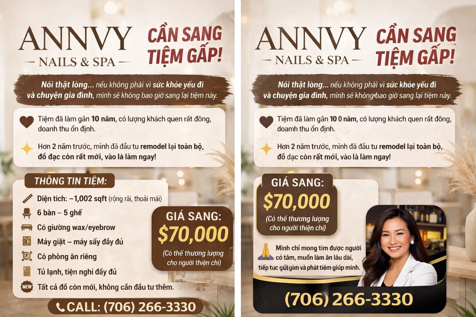 💅 ANNVY NAILS & SPA – CẦN SANG TIỆM GẤP 💅