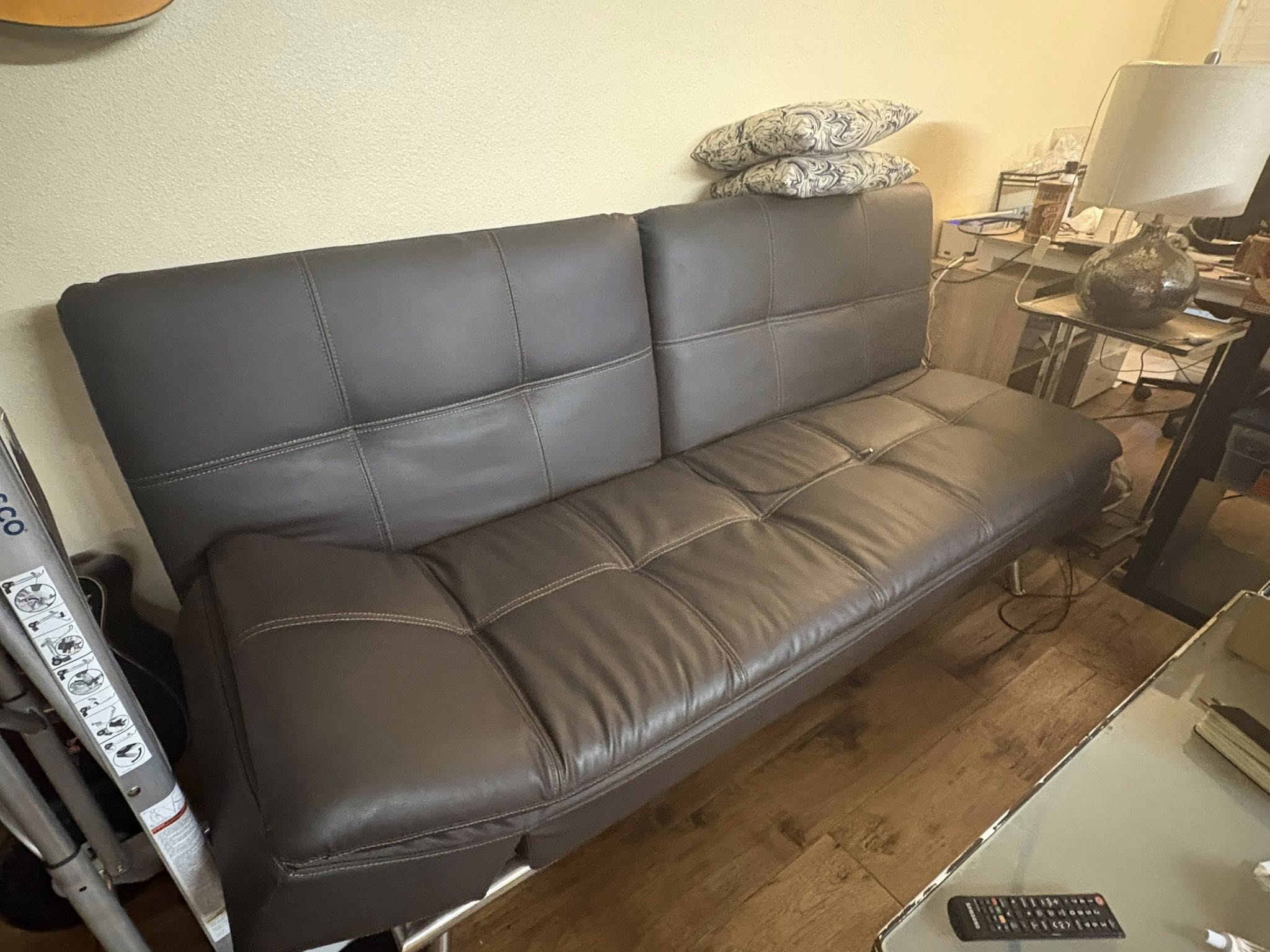 1-year old sofa  (có thể thả ra làm bed) from Costco em bán lại $500
