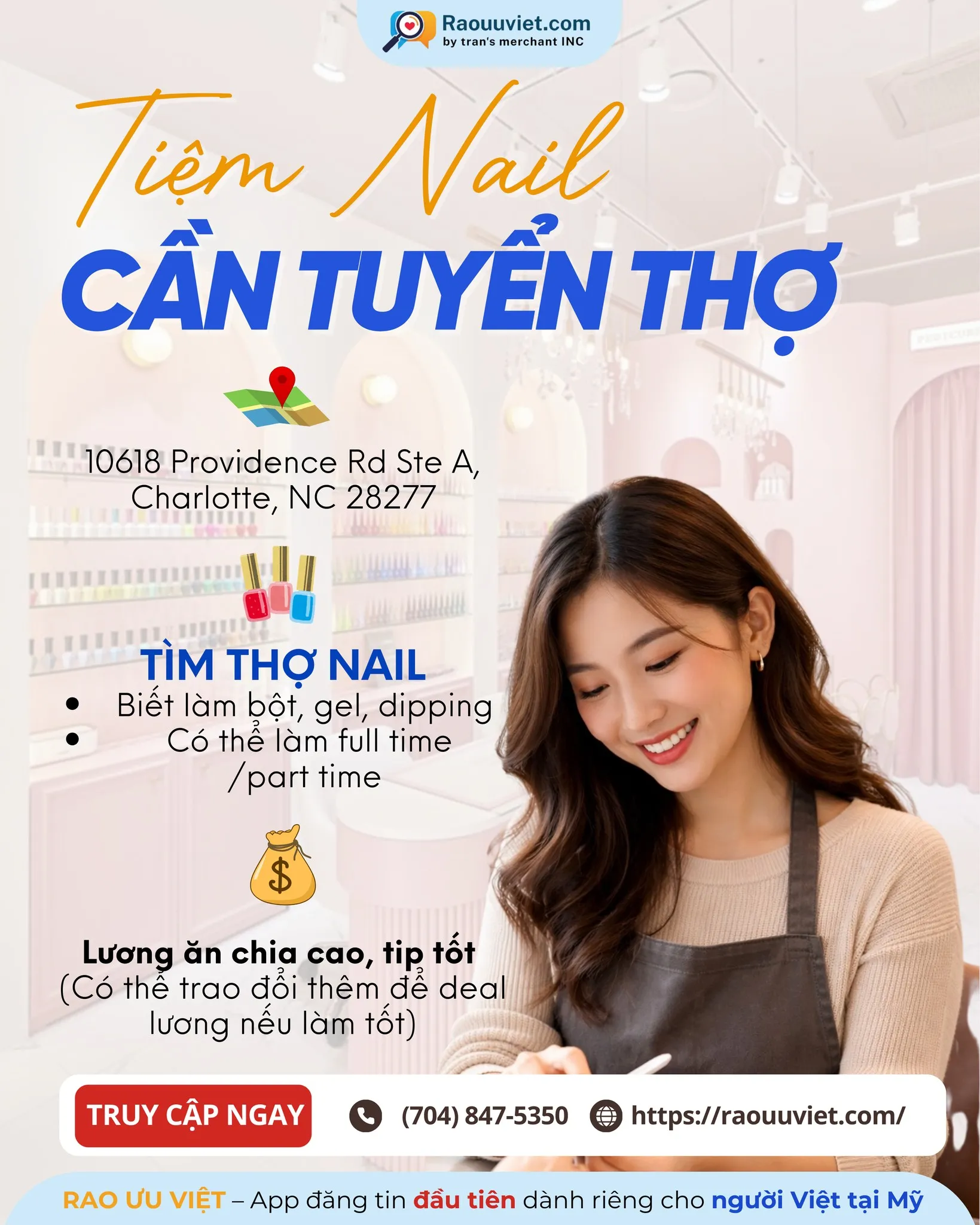 ✨ TIỆM NAIL CẦN TUYỂN THỢ ✨