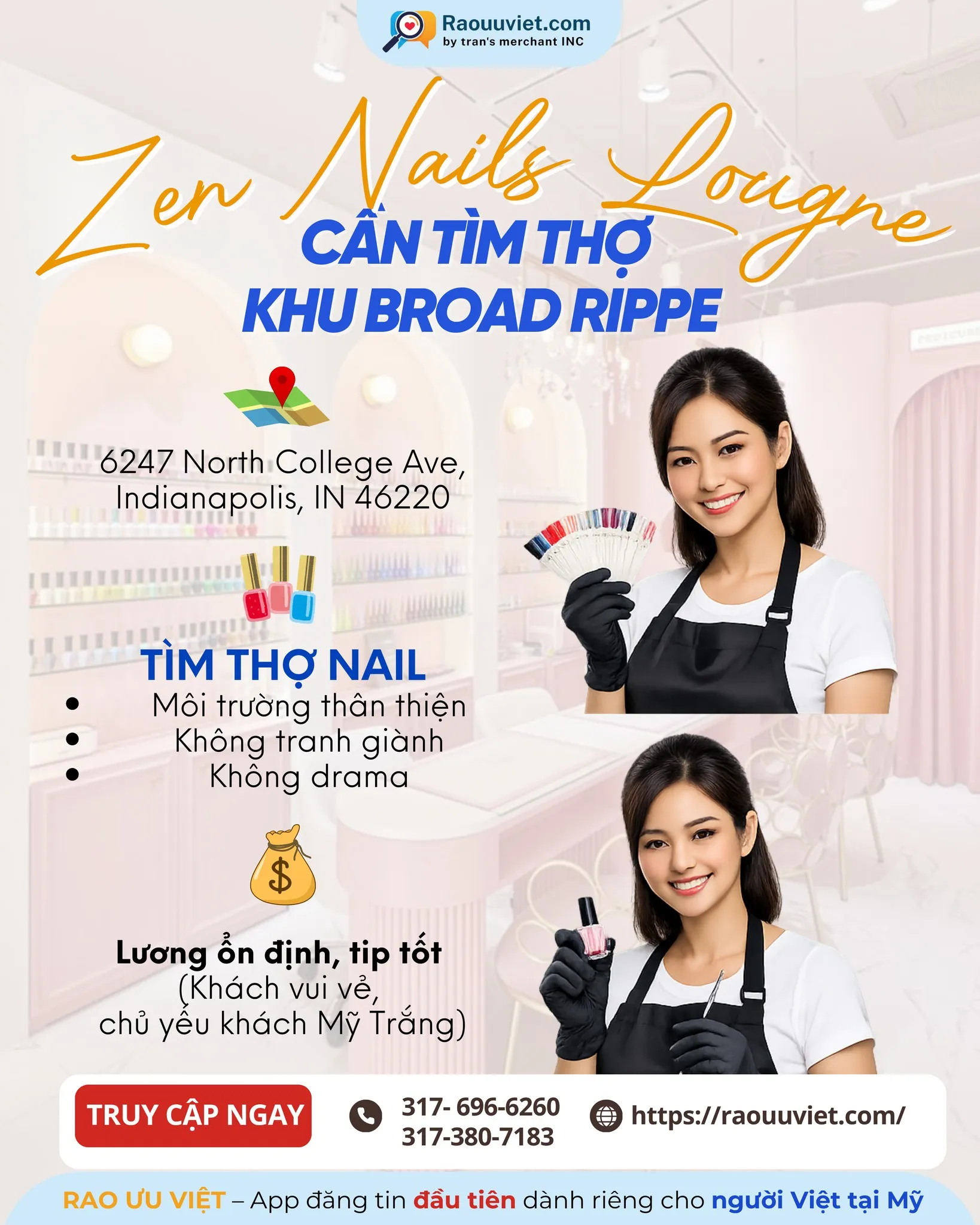 🌸 TUYỂN THỢ NAIL – THU NHẬP TỐT, MÔI TRƯỜNG VUI VẺ 🌸