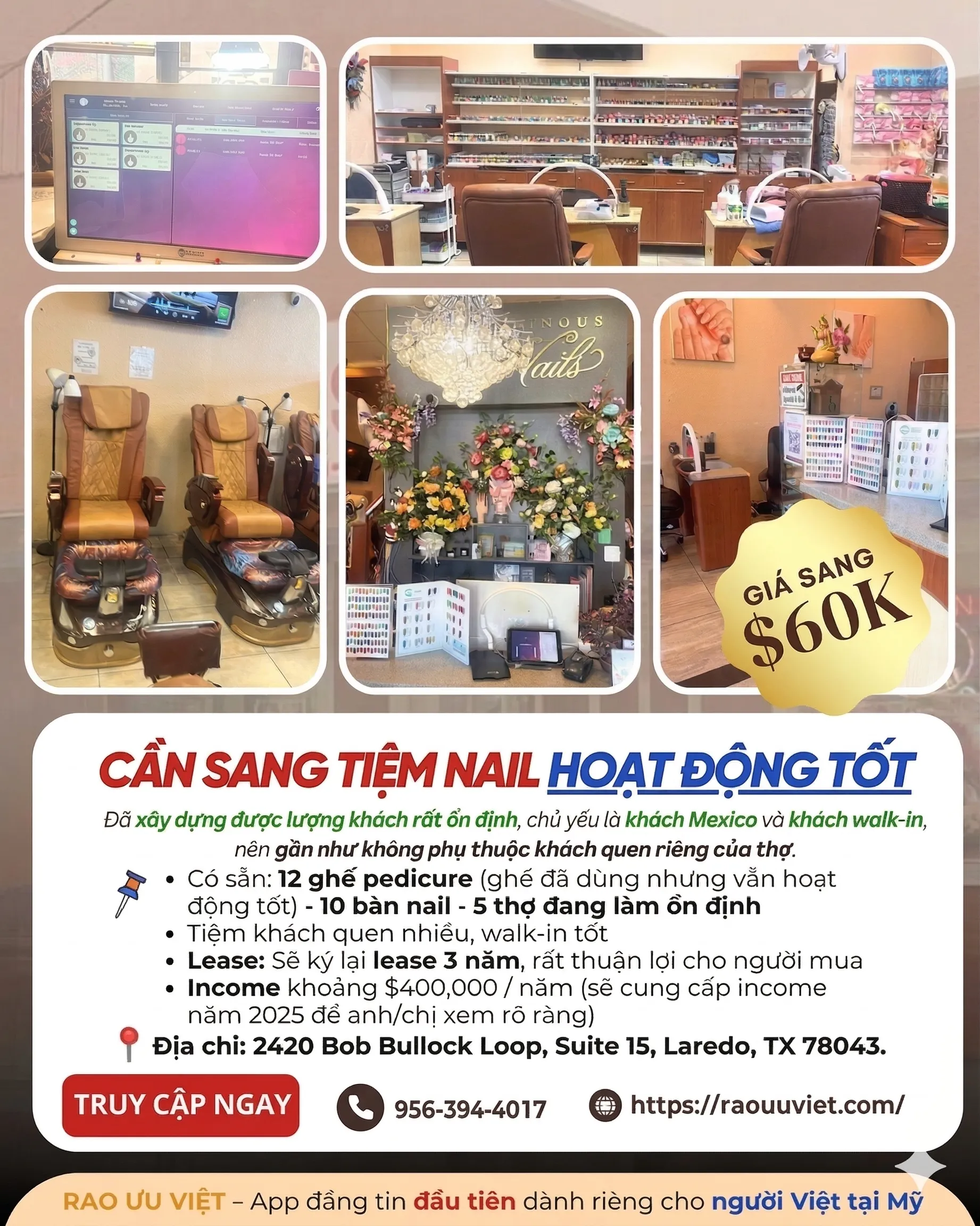 ✨ Sang Tiệm Nail – Cơ Hội Tốt Cho Anh Chị Muốn Làm Chủ✨